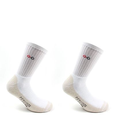 Imagen 1 del producto 2 Pares Calcetin Cobre + Algodón Deportivo Largo 3/4 Blanco