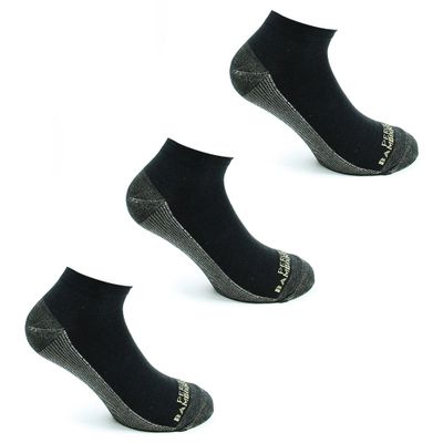 3 Pares Calcetin Cobre + Bamboo Corto Largo 0/4 Negro