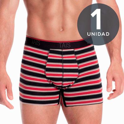 Bóxer Elastico A La Vista Hombre Full Tejido Cotton Spandex Rojo