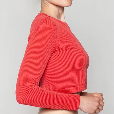 Imagen 2 del producto Crop Top Melange Canalé Rojo Lasst