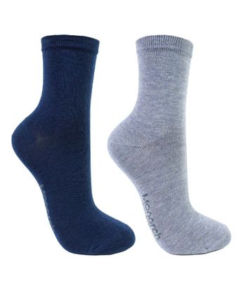 2 Pares Calcetín Bamboo Basic Liso Mujer Monarch