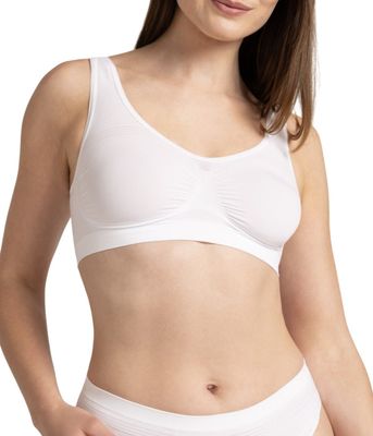 Pack Sostén Basic Ancho Seamless Blanco Monarch