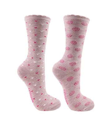 Imagen 1 del producto 2 Pares Calcetín Bamboo Corazon Monarch