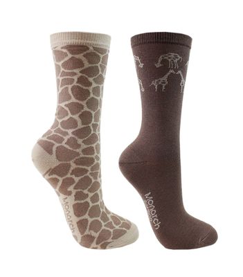 Imagen 1 del producto 2 Pares Calcetín Bamboo Animal Monarch