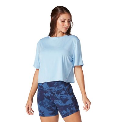 Polera Crop Tee Celeste Tavi