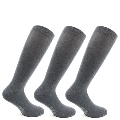 3 Pares Calcetin Bamboo Liso Largo 3/4 Marengo