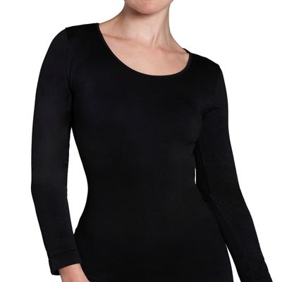 Polera Esencial Manga Larga Negro