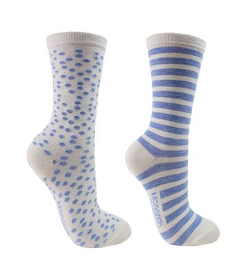 2 Pares Calcetín Bamboo Lunares Monarch