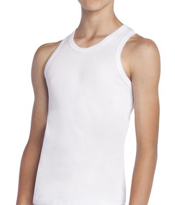 Imagen 2 del producto Camiseta Musculosa Juvenil  Algodón Blanco Tais