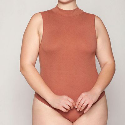 Polera Body Melange Beatle Halter Terracota Lasst