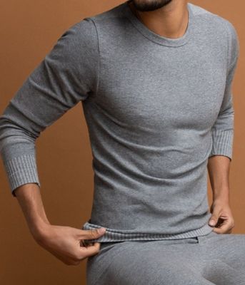 Imagen 2 del producto Camiseta Térmica Cuello Polo Microfibra Seamless Frio Extremo Gris