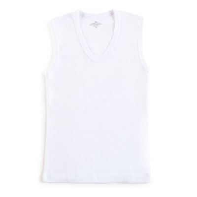 Imagen 2 del producto Camiseta Algodón Sin Manga Blanco