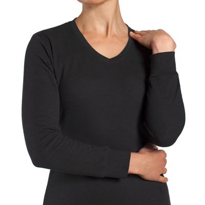 Imagen 2 del producto Camiseta Termica Micropanal Cuello V Negro Monarch