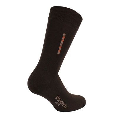 Imagen 2 del producto 2 Pares Calcetín Hilo Barra Largo Americano Café