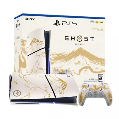 Consola Sony PS5 Slim Ghost of Yotei Bundle Gold Edición Disco