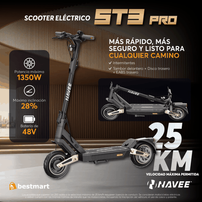 Imagen 2 del producto Scooter eléctrico Navee ST3 Pro 1350W Negro