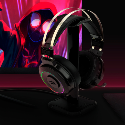 Imagen 2 del producto Audifono Gamer Redragon Lamia H320 RGB USB Negro con Soporte
