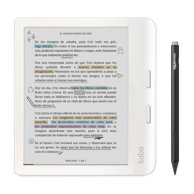 Rakuten Kobo Lector E Reader Kobo Libra Colour Blanco Con