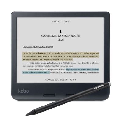 Imagen 2 del producto Lector e reader Kobo Libra Colour Negro con Lápiz Stylus 2 Negro