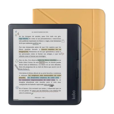 Lector E Reader Kobo Libra Colour Negro Con Funda Sleepcover