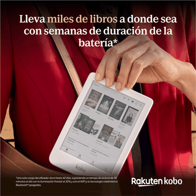 Imagen 2 del producto Lector E Reader Kobo Clara Colour HD 6"" Waterproof 16GB Blanco