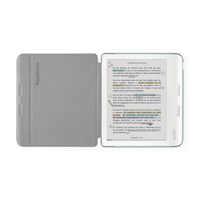 Imagen 2 del producto Lector e reader Kobo Libra Colour Blanco con Funda Sleepcover Verde