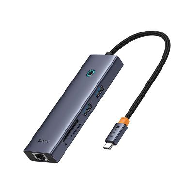 Adaptador HUB 7 en 1 USB-C: HDMI, USB 3.0 x2, Ethernet, USB-C, SD - Baseus