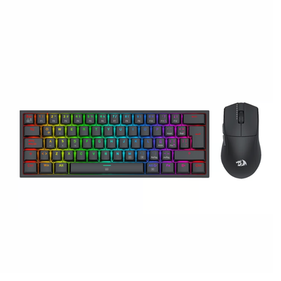 Pack Gamer Redragon S143: Teclado K617 RGB y Mouse King M724 Negro