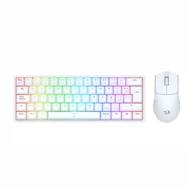 Pack Teclado K617 RGB y Mouse King M724 Redragon S143 Blanco