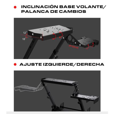 Imagen 2 del producto Estructura con Soporte para Volantes de carrea PXN A10 Negro