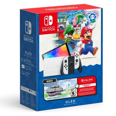 Imagen 1 del producto Consola Nintendo Switch OLED + Super Mario Bros. Wonder + 3 Meses Nintendo Switch Online