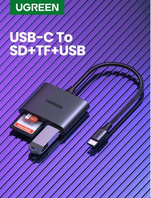 Imagen 2 del producto UGREEN Lector de tarjetas multifunción USB-C SD/TF+USB