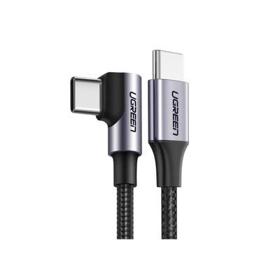 Imagen 2 del producto UGREEN Cable USB-C 2.0 a USB-C 2.0 en ángulo 3A trenzado 2m