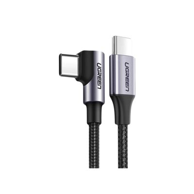 Imagen 2 del producto UGREEN Cable USB-C 2.0 a USB-C 2.0 en ángulo 3A trenzado 1m