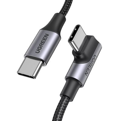 UGREEN Cable USB-C 2.0 a USB-C 2.0 Ángulo 5A Trenzado 3m