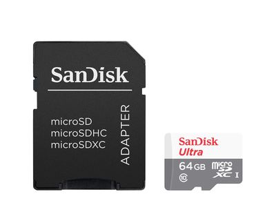 Imagen 2 del producto Sandisk MicroSDHC Ultra y MicroSDXC 64GB c/adaptador