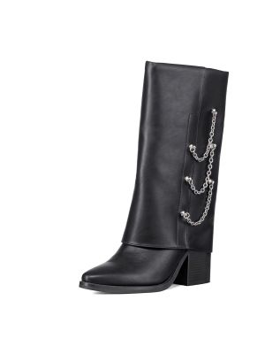 Imagen 1 del producto Botas Largas Mujer Eco Cuero Tacon Grueso De Moda Weide DH82