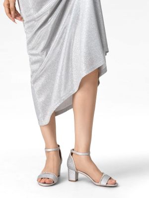 Imagen 2 del producto Sandalia Taco Fiesta Plateada  Mujer Weide YOU132