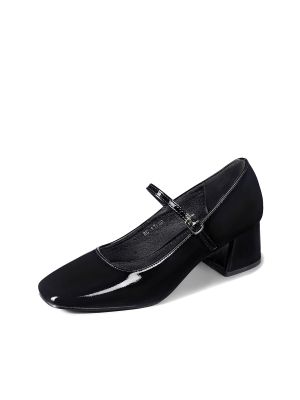 Zapato Taco Grueso Formal Simil Charol Mujer Weide GH171