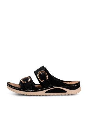 Imagen 2 del producto Sandalia Plana Casual Mujer Negra Weide JN31