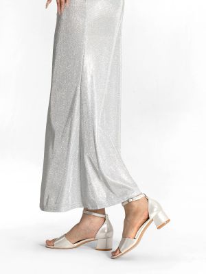 Imagen 2 del producto Sandalia Taco Plateada Fiesta Mujer Weide QIU238