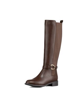 Bota Larga Mujer Casual Eco Cuero Moda Clasico Weide ZS70