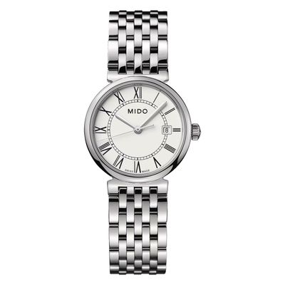 Reloj Mido Dorada Acero Blanco