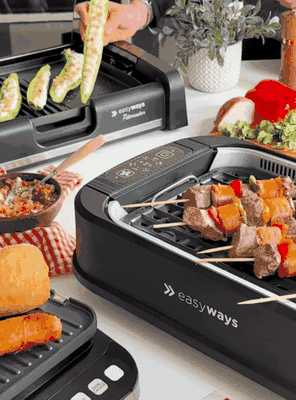 Imagen 2 del producto Parrilla Electrica Smokeless Grill Master Negro Easyways