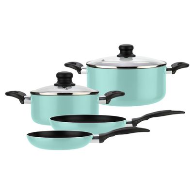 Batería de cocina de aluminio 6 Piezas Menta Gourmet