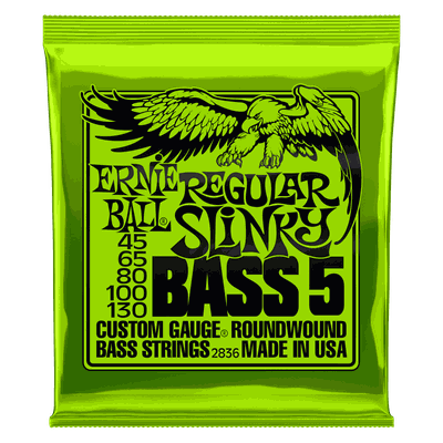 SET DE 5 CUERDAS PARA BAJO ERNIE  BALL REGULAR SLINKY NICKEL 45 - 130