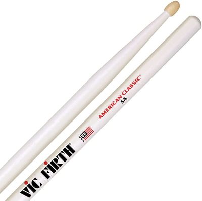 Imagen 2 del producto Baquetas Vic Firth 5A American Classic Blanco Punta de Madera