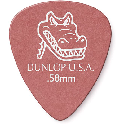 Set Uñetas Dunlop Gator Grip Rojas 0.58mm Dunl417P.58