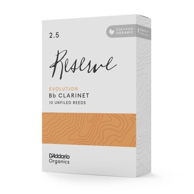 Imagen 2 del producto Cañas Clarinete Bb 2.5 Organic Reserve pack 10 Daddario