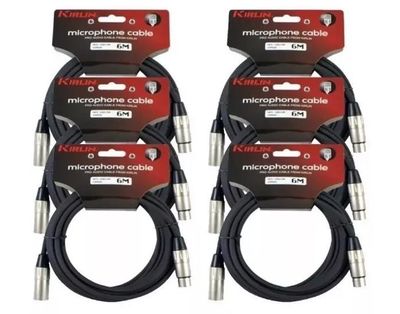 Pack 6  cable Microfono Serie c Xlr6M Kirlin Mpc6-280-6